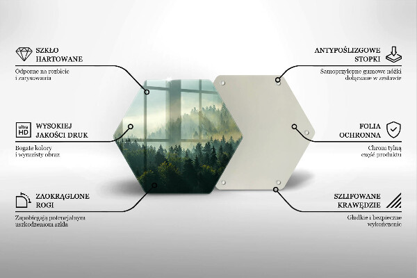 Tábua de cortar alimentos Vista da paisagem da floresta