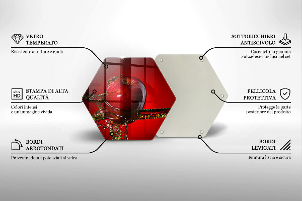 Tábua corte Maçã na água