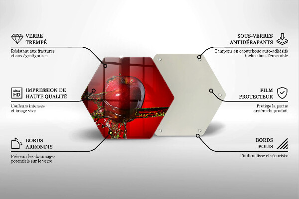 Tábua corte Maçã na água