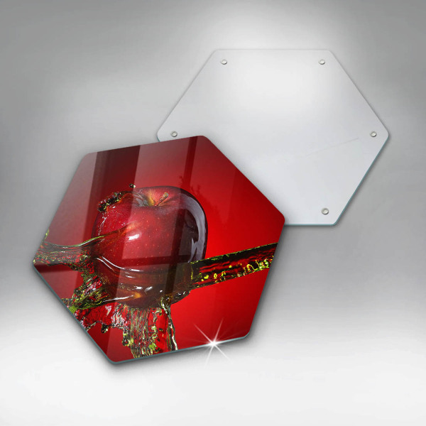 Tábua corte Maçã na água