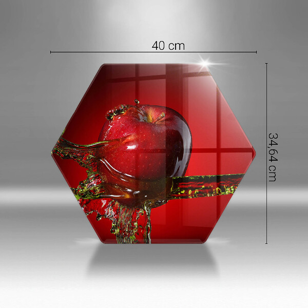 Tábua corte Maçã na água