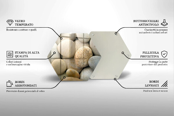 Tábua de corte Padrão de pedras ovais