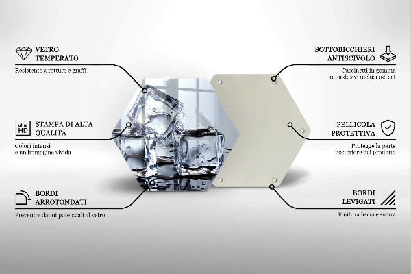 Tábua de cortar alimentos Cubos de gelo