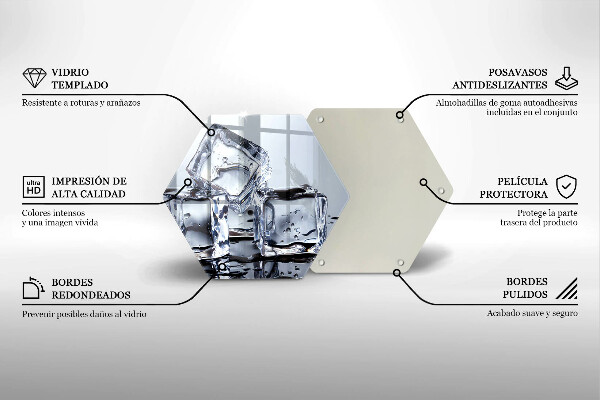 Tábua de cortar alimentos Cubos de gelo