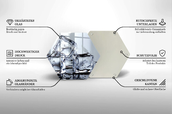 Tábua de cortar alimentos Cubos de gelo