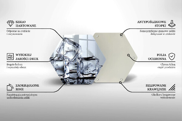 Tábua de cortar alimentos Cubos de gelo