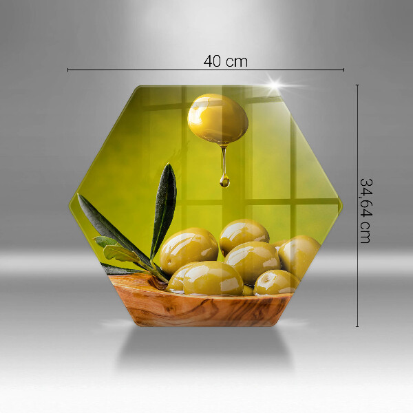 Tábua de vidro Azeitonas saborosas