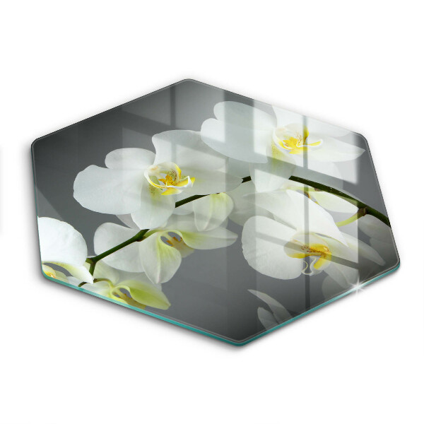 Tábua de cortar Flores de orquídea branca