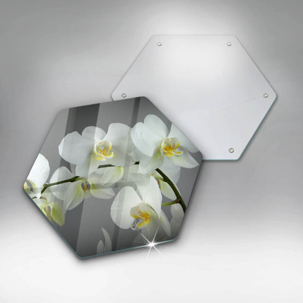 Tábua de cortar Flores de orquídea branca