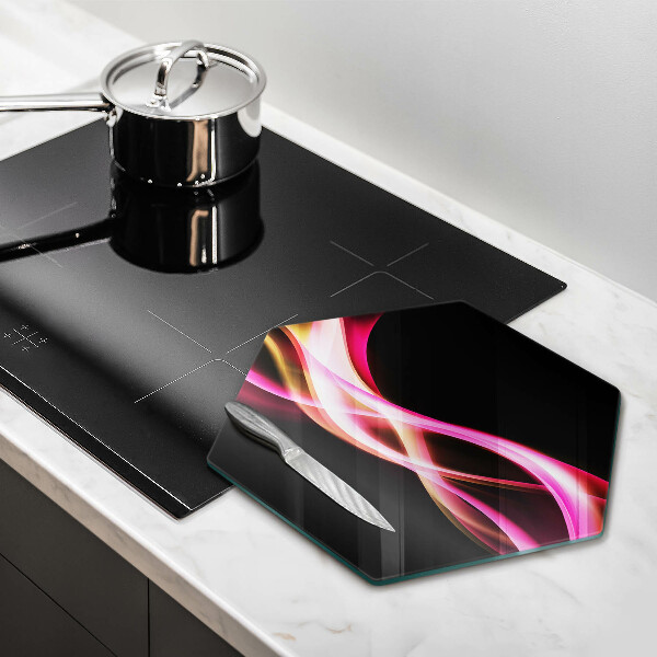 Tábua corte Fumaça neon abstrata