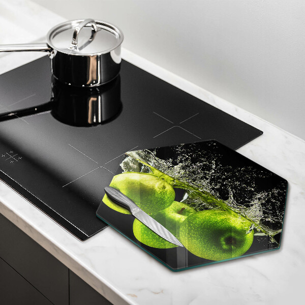 Tábua para cozinha Maçãs verdes e água