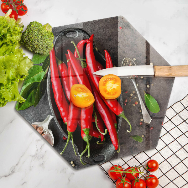 Tábua para corte Pimentas vermelhas