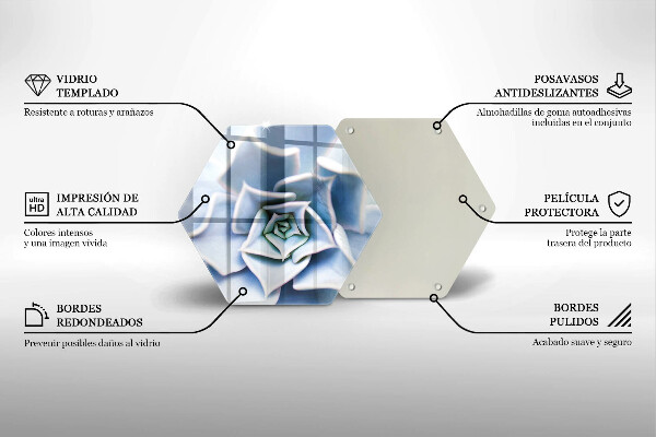 Tábua de vidro planta de flor