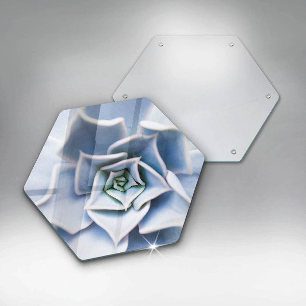 Tábua de vidro planta de flor