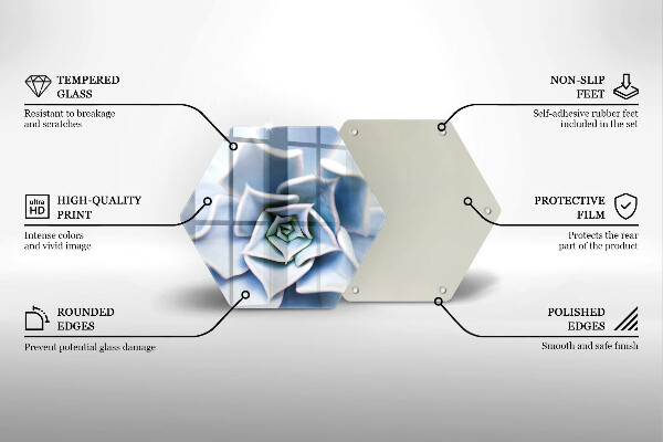 Tábua de vidro planta de flor