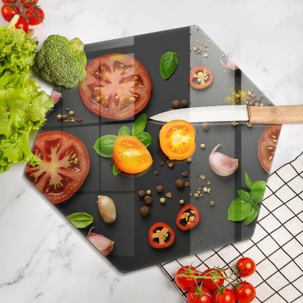 Tábua para cozinha Tomates e especiarias