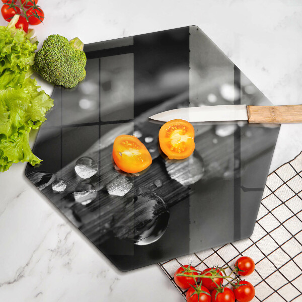 Tábua para cozinha Gotas de orvalho nas folhas