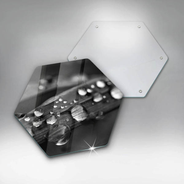 Tábua para cozinha Gotas de orvalho nas folhas