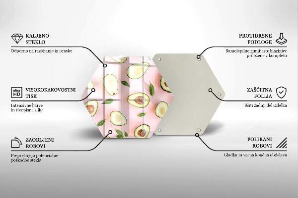 Tábua para cozinha Padrão de abacate