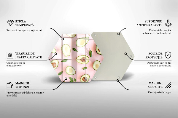 Tábua para cozinha Padrão de abacate