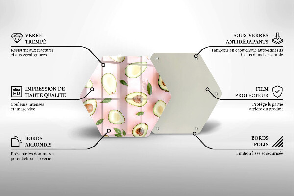Tábua para cozinha Padrão de abacate