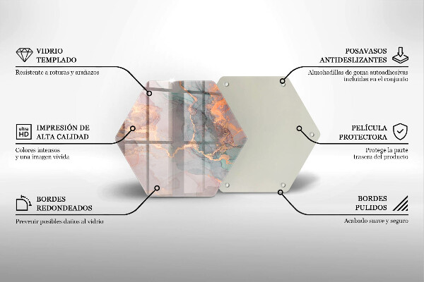 Tábua de cortar alimentos Mármore com ouro