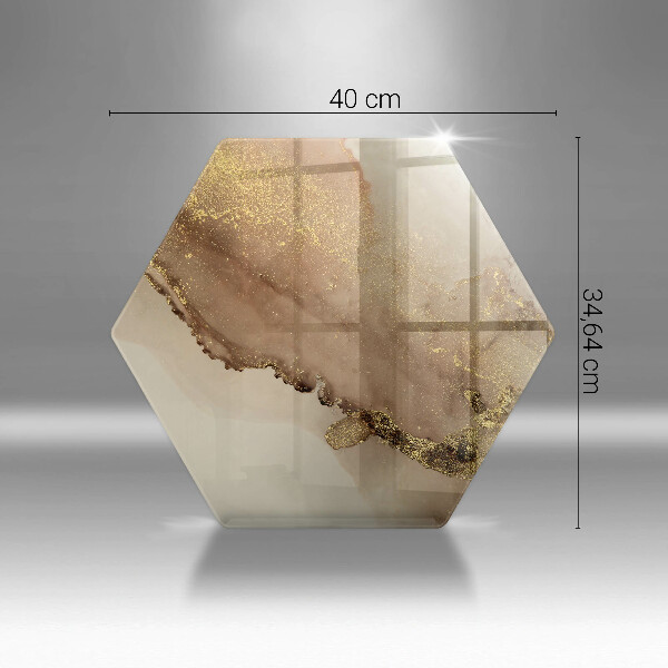 Tábua de corte de vidro Ouro abstrato