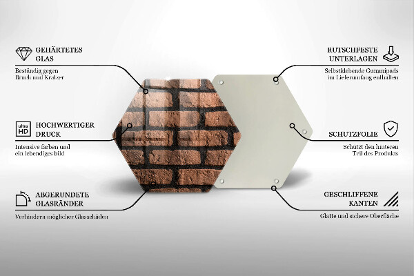 Tábua para cozinha Parede de tijolos