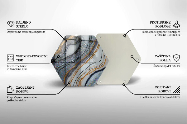 Tábua para corte pedra com ouro