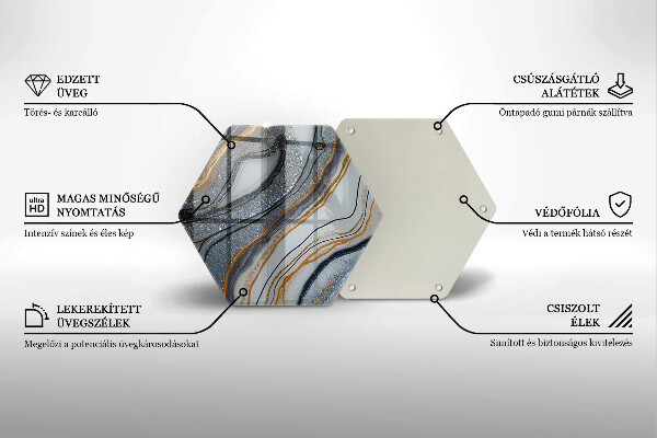 Tábua para corte pedra com ouro