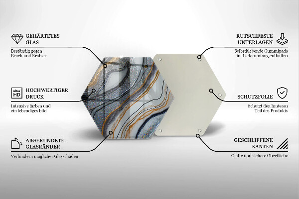 Tábua para corte pedra com ouro