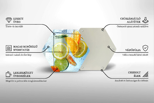 Tábua corte Água cítrica suculenta