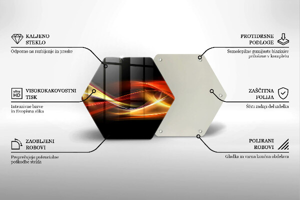 Tábua para cozinha Fumaça e luz abstratas