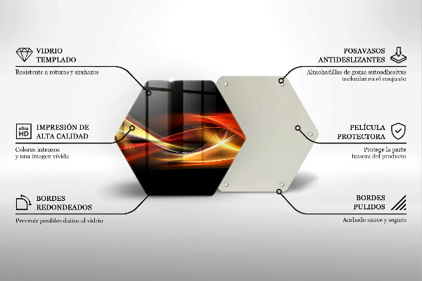 Tábua para cozinha Fumaça e luz abstratas
