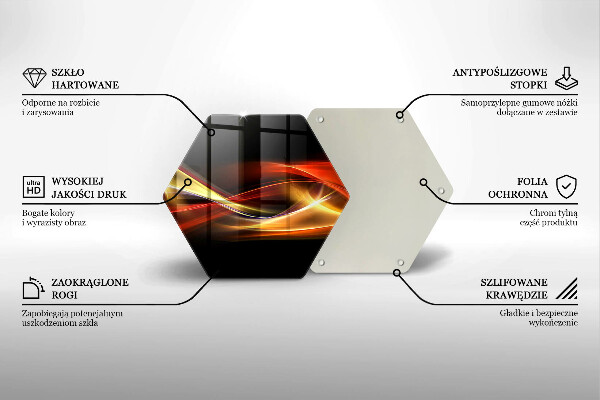 Tábua para cozinha Fumaça e luz abstratas