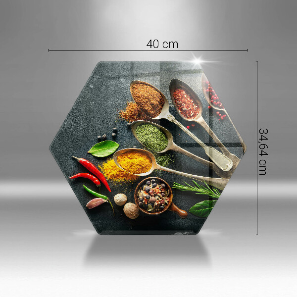 Tábua de cortar alimentos Colheres de tempero de cozinha