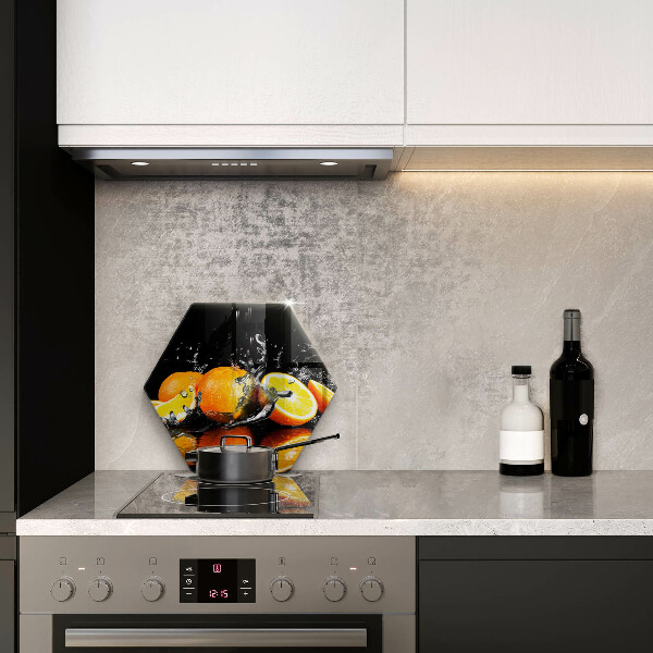 Tábua de corte de vidro Fruta laranja suculenta