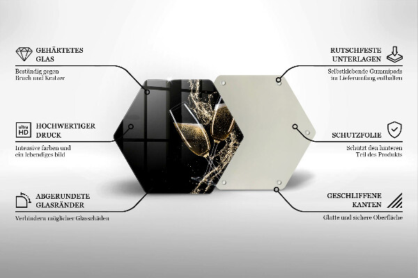 Tábua para cozinha Taças de champanhe