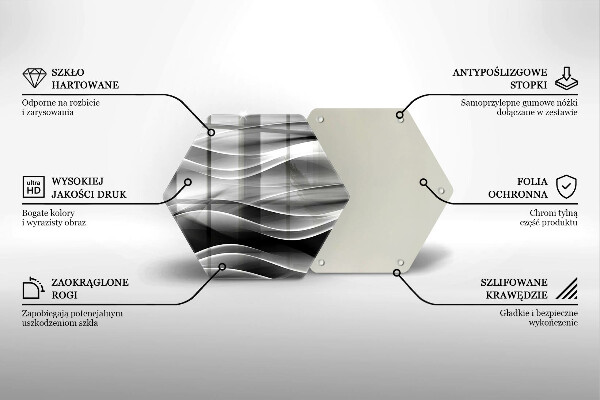 Tábua de corte Linhas suaves de abstração