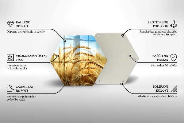 Tábua para corte Espigas de grãos no campo