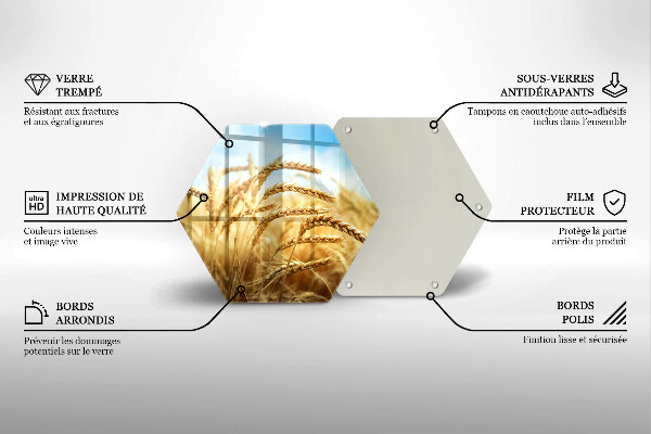 Tábua para corte Espigas de grãos no campo