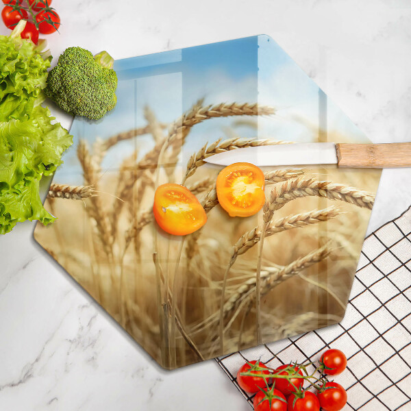 Tábua para corte Espigas de grãos no campo