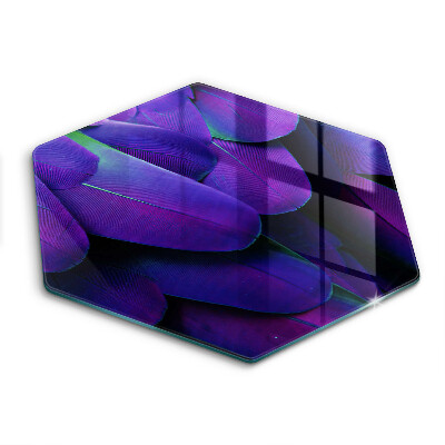 Tábua de vidro Penas de neon