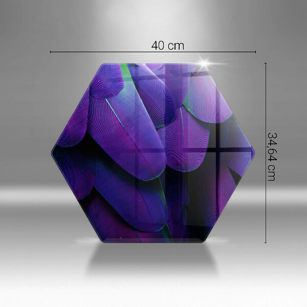 Tábua de vidro Penas de neon