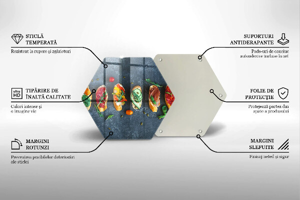 Tábua para cozinha Sanduíches coloridos