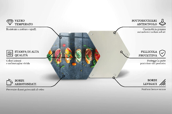 Tábua para cozinha Sanduíches coloridos
