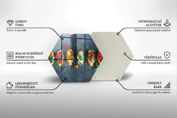Tábua para cozinha Sanduíches coloridos