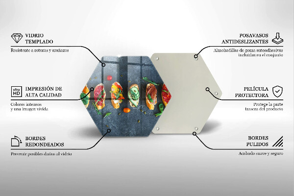 Tábua para cozinha Sanduíches coloridos