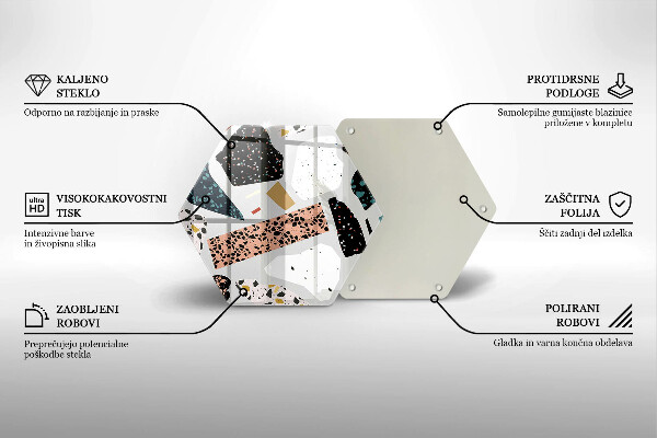 Tábua de corte de vidro Pedra de porcelana