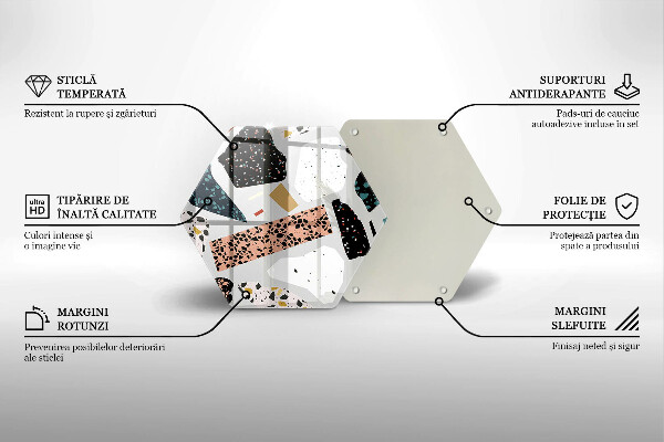 Tábua de corte de vidro Pedra de porcelana